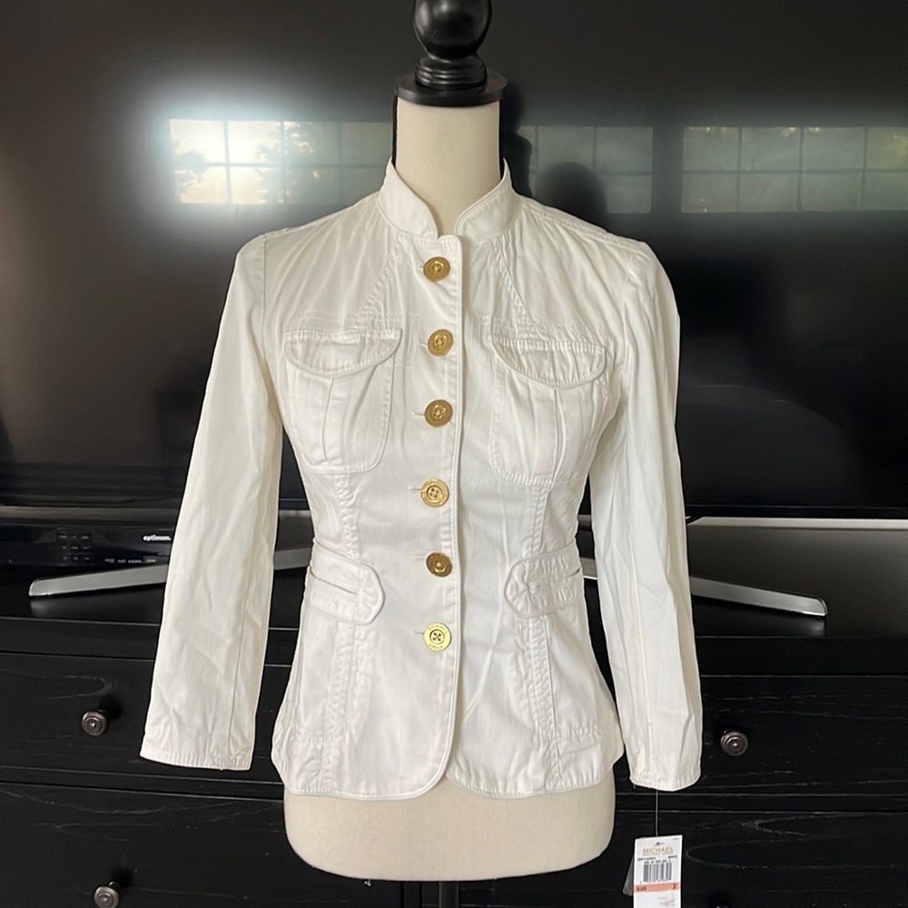Michael Kors White Cotton Jacket